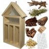 Wamar Drevený hotel pre hmyz 48 cm – veľký domček pre včely a motýle (DIY set alebo zložený) Typ: DIY set na zloženie