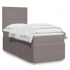 Box spring postel s matrací taupe 100 x 200 cm textil 3294264