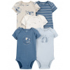 CARTERS CARTER'S Body krátky rukáv Blue Panda/Airplane chlapec 5ks Variant: CARTER'S Body krátky rukáv Blue Panda/Airplane chlapec 5ks 24m/ veľ. 92