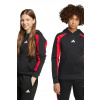 Detská mikina adidas čierna farba, s kapucňou, s potlačou, JW2491 128