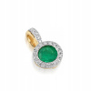 Prívesok Zlatý SMARAGD, DIAMANT id P28242 (Prívesok Zlatý SMARAGD, DIAMANT id P28242)