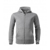 MALFINI TRENDY ZIPPER 412 / Detská celozapínacia klokanka s kapucňou - tmavo šedý melír 122