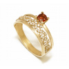 Krúžok 585 zlato PRÍRODNÝ GRANÁT , cubic Zirconia (Krúžok 585 zlato PRÍRODNÝ GRANÁT , cubic Zirconia)