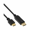 Kábel DisplayPort na HDMI M/M 10m, jednosmerný, max. 1920x1200@60Hz, čierny, pozl. konektor
