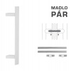 MPkovania FT - MADLO kód K41Z 40x10 mm UN pár Rozteč madla: 400 mm, Rozmer profilu madla: 40x10 mm, Dĺžka: 600 mm