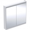 Geberit ONE - Zrkadlová skrinka s LED osvetlením, 900x900x150 mm, 2 dvierka, biela 505.813.00.2
