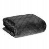 Prikrývka na posteľ - Eurofirany Polichester 210 x 170 cm (Čierna posteľná posteľná čierna velor 170x210 Eurofirany)