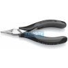 KNIPEX 35 12 115 ESD Kliešte pre elektroniku, ploché široké čeľuste, viacsl. návleky, leštené