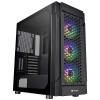 Thermaltake CA-1W2-00M1WN-01 midi tower PC skrinka čierna 3 predinštalované LED ventilátory, kompatibilný s LCS, bočné okno, vhodné pre vodné chladenie DIY,; CA-1W2-00M1WN-01