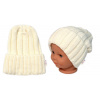 BABY NELLYS Zimná nadčasová čiapka Mom and Baby, smotanová Baby Nellys 8596309377810