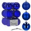 Vianočné gule nerozbitné 12ks SADA 6cm NA VIANOČNÝ STROMČEK MODRÉ PREMIUM