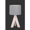 Trio - GING Trio - lampa stolná - drevo+šedý textil - 300mm