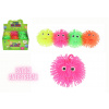 Loptička chlpatá antistresový mačkací silikón 8cm na batérie so svetlom 4 farby v sáčku