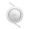 Kábel BASEUS Free2pull - USB-C / USB-C - navíjateľný - dĺžka do 1,5 m - biely