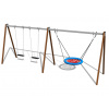 Playground System Reťazová trojhojdačka celokovová 2 + hniezdo - B (v.p. 1,5 m)