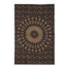 Sanu Babu Prikrývka s tlačou, čierna, zlatá tlač, Mandala, 140x210cm