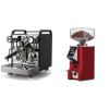 Rocket Espresso Mozzafiato FAST V, black + Eureka Mignon Specialita Smart, CR ferrari red