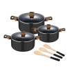 Bergner Sada nádobí s nepřilnavým povrchem 9 ks Earth Black BGEU-5602