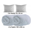 SiSv Vankúš a Paplón Antialergický 2ks 70x50 2Ks 140x200 cm