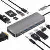 USB Hub Tradebit 6381 HDMI 4k VGA PD LAN Gigabit 11 portov
