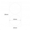 Niimbot štítky R 14x28mm 220ks WhiteRound B pro D11 a D110