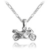 MINET Strieborný motocyklový náhrdelník JMAN0525SN50