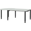 Obdĺžnikový stôl ,š x h 1600 x 900 mm, zaoblený prídavný prvok vľavo mauser