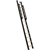 Minka STAIRS Priame rebríkové schodisko Strong smrk/čierna, 12 schodov, 290 cm