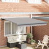 zahrada-XL Manuálna vysúvacia markíza Svetlosivá 350x250 cm, vidaXL Výmena tkaniny pre markízu 3.5x2.5 m Svetlosivá 3330389