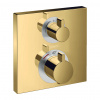 Hansgrohe Ecostat Square - Termostatická batéria pod omietku pre dva spotrebiče, leštený vzhľad zlata 15714990