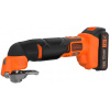 BLACK+DECKER Náradie - 18V AKU oscilačná multibrúska s príslušenstvom, 1x aku 2,0 Ah Li-Ion, nabíjačka BDCOS18D1K-QW