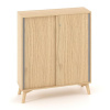 Policová skriňa ALFA ROOT, posuvné dvere, 2 police, 100x45x121,5cm, dub - 1 kus - 1 KS - nie - posuvné - 2 - Interier Říčany - 45 cm - rovná - uzatvorená - Alfa Root - 121.5 cm - 100 cm - dub INTERIER
