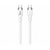 Hyper® HY-HJ4001WHGL Silicone 240W USB-C nabíjecí, 1m, bílý
