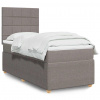 Box spring postel s matrací taupe 100 x 200 cm textil 3294271