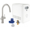 Grohe Blue štartovacia súprava s kuchynskou batériou stojánková SuperSteel 31325DC2