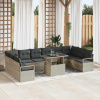 Sada zahradních pohovek 11 pcs Světle šedá 100 x 55 x 73 cm Světle šedá 3348898