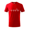 EKG Vianočný stromek - Tričko detské bavlnené - 122 cm/6 rokov ( Červená )