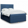 Box spring postel s matrací modrá 140x200 cm textil 3294385