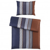Joop! POSTEĽNÁ BIELIZEŇ, makosatén, modrá, hnedá, tmavomodrá, 140/200 cm - Obliečky & plachty - 004977056807