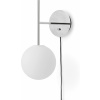 Nástenná lampa TR Bulb Suspended, leštená oceľ