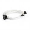 PHANTEKS 6+2-Pin PCIe Extension Cable 50cm - Sleeved White PH-CB8V_WT