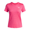 Dámske tričko Under Armour Tech SSC- Twist Super Pink/White L
