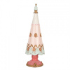 Clayre & Eef Vianočná dekorácia ružový zdobený stromček - Ø 10*30 cm - Clayre & Eef
