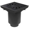 Vpusť kanalizačné spodné, D 160/110-250 mm, suchá klapka, liatinová mriežka, ENPRO