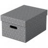 Esselte Home veľkosť M 26,5 x 20,5 x 36,5 cm, sivá – sada 3 ks