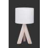 Trio - GING Trio - lampa stolná - drevo+biely textil - 300mm