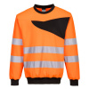 Portwest PW277 PW3 Crew Hi-Vis Reflexná mikina oranžová/čierna L