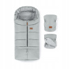 Petite & Mars Set zimný fusak Jibot 3v1 + rukavice na kočík Jasie Quiet Grey