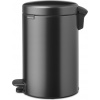 Odpadkový kôš s pedálom NewIcon 12 l tmavosivý