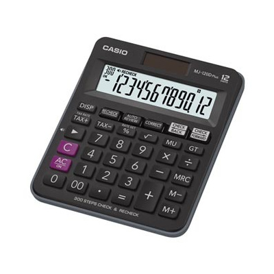 Casio Kalkulačka MJ 120 D PLUS, čierna, stolový